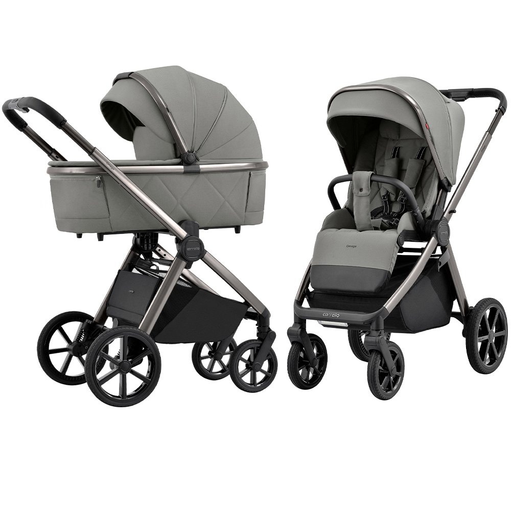 Carrello Omega CRL‑6530/1 2‑az‑1 babakocsi, Tökéletes (Superb) szürke - Image 2