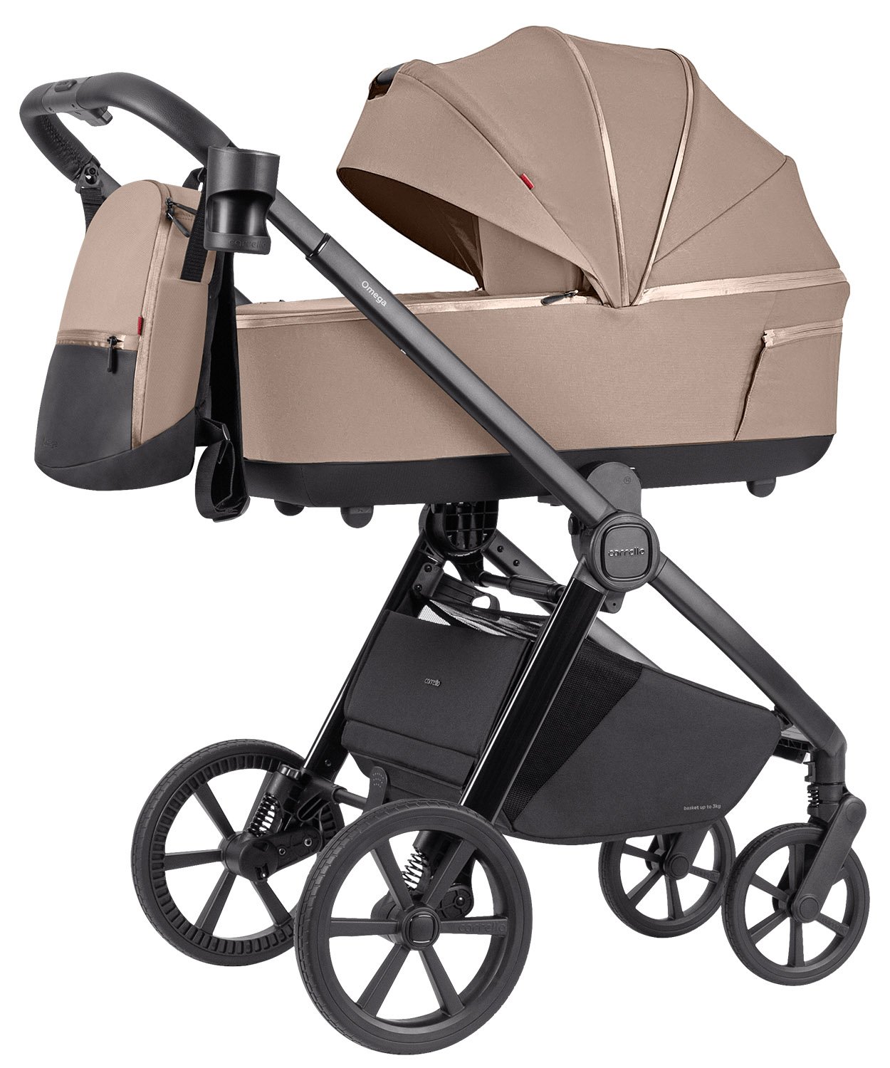 Carrello Omega Plus CRL‑6540/1 2‑az‑1 babakocsi, Aszteroida bézs - Image 2