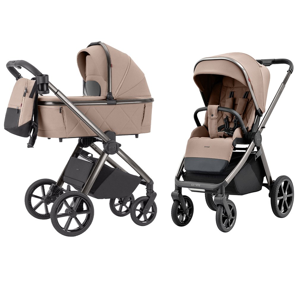 Carrello Omega CRL‑6530/1 2‑az‑1 babakocsi, Fantázia bézs - Image 2