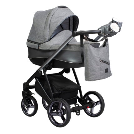 Paradise baby Rocco-ultra könnyű babakocsi sötét szürke anyag + eco bőr