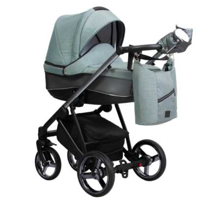 Paradise baby Rocco-ultra könnyű babakocsi világos zöld anyag + eco bőr