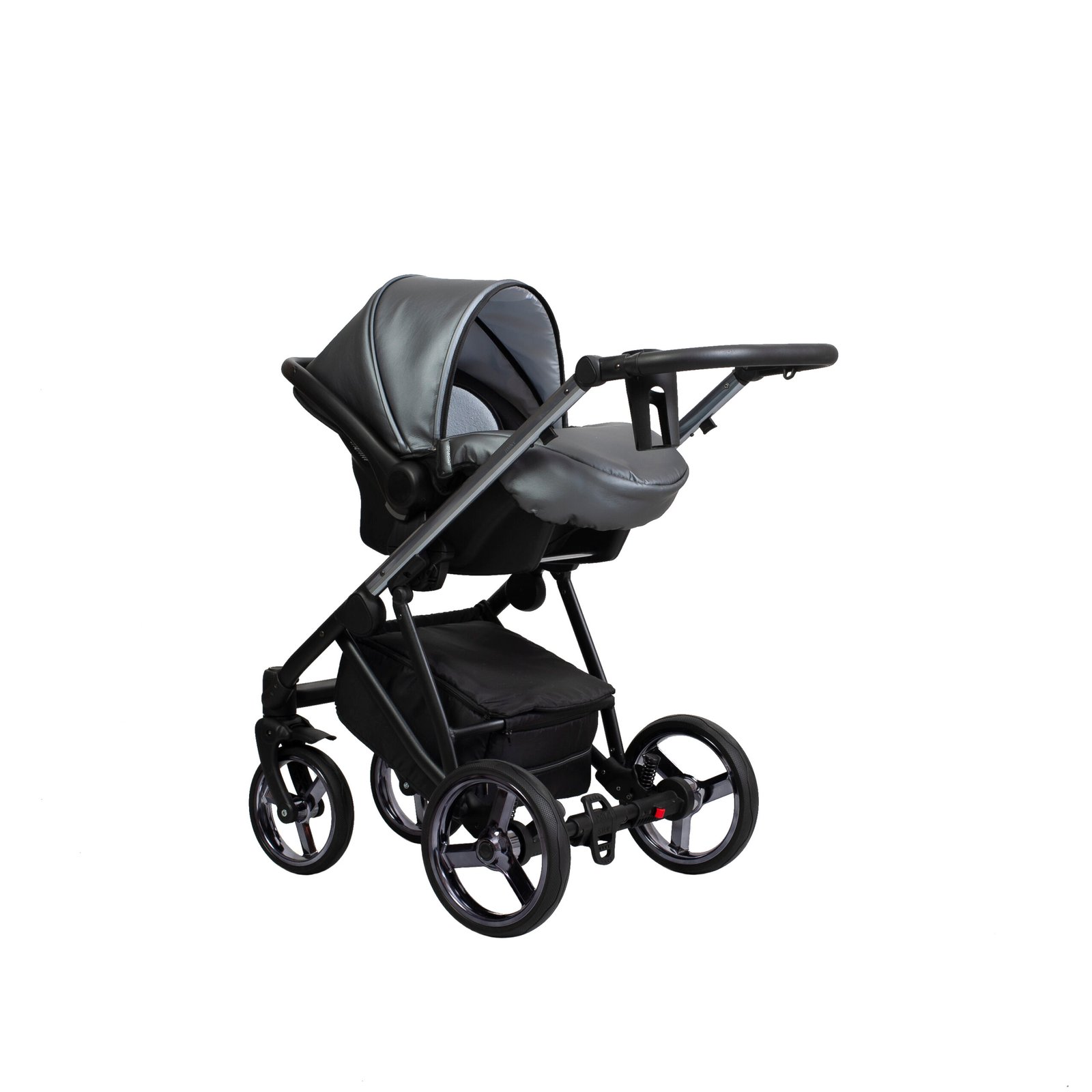 Paradise baby Rocco-ultra könnyű babakocsi sötét szürke eco bőr - Image 2