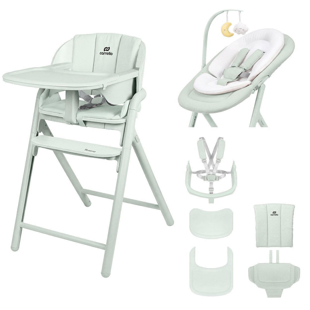 Carrello Tenero CRL-9507 etetőszék Elysium Green